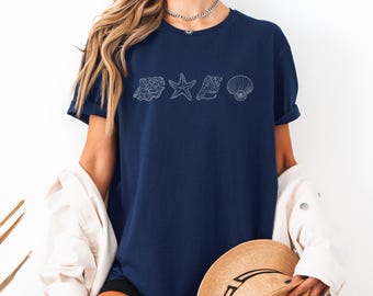 Sea Shell Shirt: Beach Lover Gift, Summer Ocean Tee