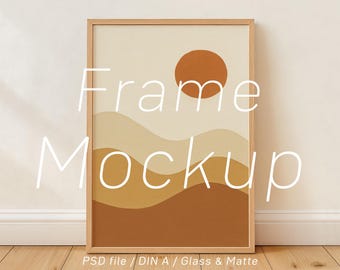 Scandinavian Frame Mockup: A2 A3 A4 Poster & Print PSD Template (Digital Download)