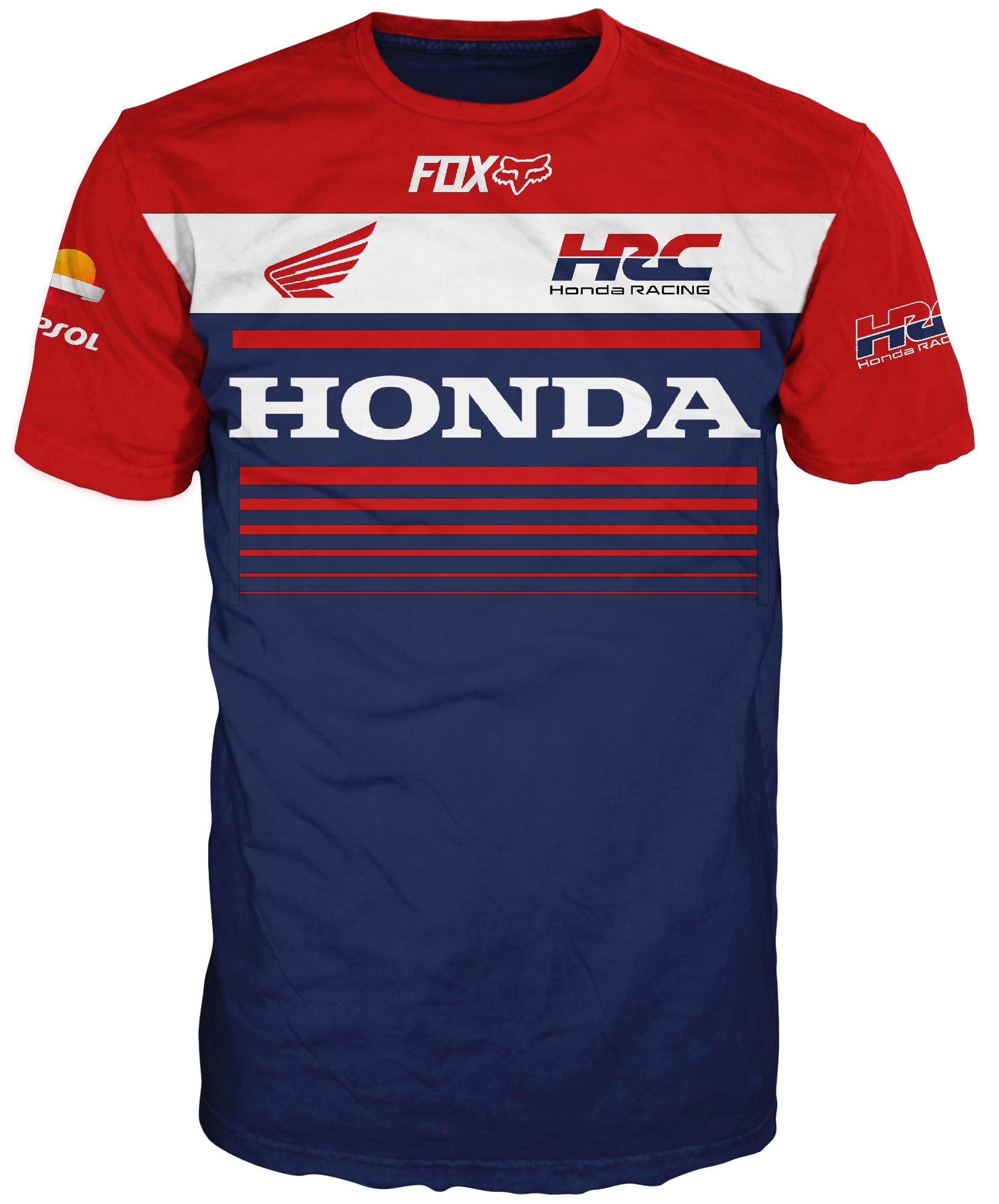 Tシャツ・カットソー HONDA MOTORCYCLE Honda Racing Fire Blade TshirtGreen Blue Honda Racing Fire Blade T-shirt_Green Blue - PHYPS HOME