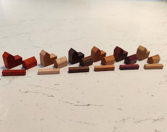 Pezzi in legno duro fatti a mano per gli amanti di Catan / Accessori di gioco unici e oggetti da collezione