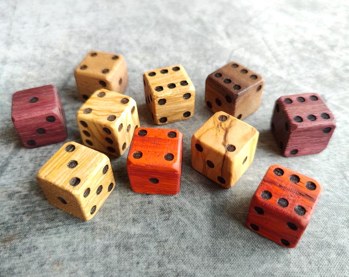 Handcrafted Wooden Dice | Premium Hardwood Dice for Gaming & Collectors