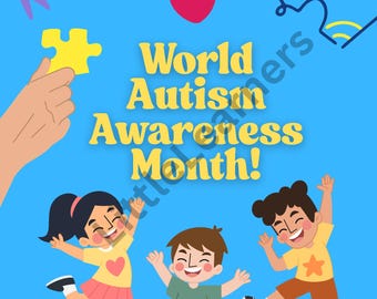 Póster imprimible de concienciación sobre el autismo / Arte mural digital para la neurodiversidad y la inclusión / Descarga instantánea