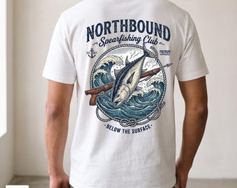 Spearfishing Shirt, Spearfishing Club Tee, Freediving Shirt, Underwater Fishing Shirt, Ocean Fisherman T-Shirt, Saltwater Fishing Tee