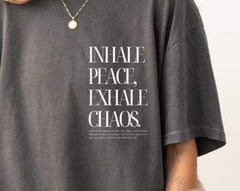 Inhale Exhale T-shirt: Cozy Tee for Yoga, Meditation Shirt, Soft Boho Shirt, Summer Fashion