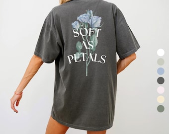 Floral Comfort Colors T-shirt: Oversized Vintage Graphic Tee