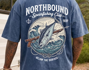 Spearfishing Shirt, Fishing Graphic Tee, Men's Ocean T-Shirt, Spearfishing Club Shirt, Saltwater Fishing Tee, Outdoor Graphic Shirt