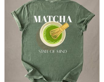 Matcha Lover Shirt, Matcha Tea Graphic Tee, Japanese Aesthetic Shirt, Cute Matcha T-Shirt, Cafe Lover Gift, Green Tea Shirt, Minimalist Tee