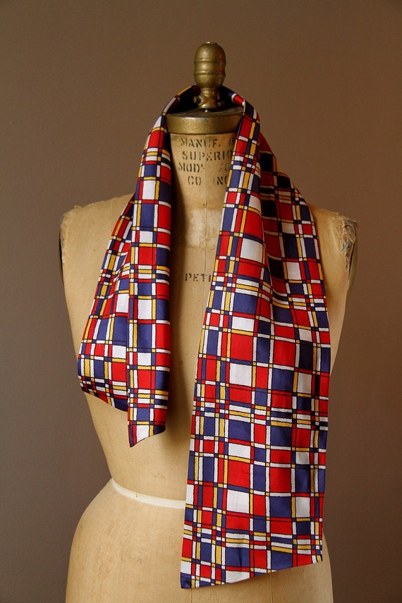 Mondrian-Inspired Silk Scarf