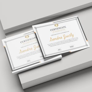 Elegant Certificate of Appreciation PDF, Printable Awards Certificate Instant Download, Employee Teacher Volunteer Staff Recognition Award
