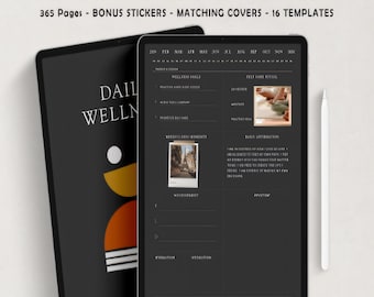 Diario digitale del benessere / Planner di consapevolezza e cura di sé / Diario della salute stampabile e modificabile