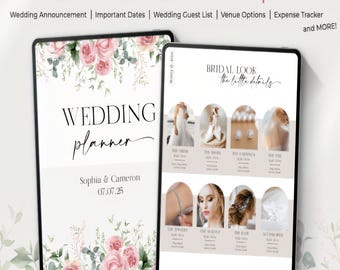 Plantilla definitiva para planificar bodas en Canva / Libro de planificación nupcial / Organizador de bodas imprimible