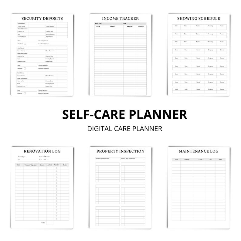 Self Care Planner Printable | Mental Health & Wellness Journal | Daily ...