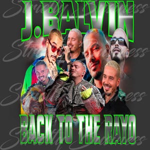 J. Balvin PNG-Bundle (7) | Zurück zu der Rayo Tour Digitale Musik Clipart | Transparente Hintergrunddatei für Shirts, Poster, Sitckers & mehr