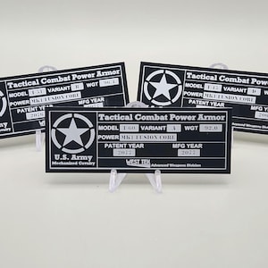 Fallout Display Plaques | Aluminum