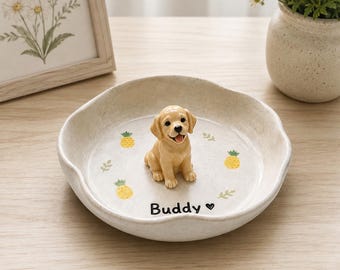Custom Pet Ring Dish, Personalized Ceramic Pet Jewelry Tray, Gift for Pet Mom