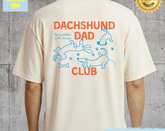 Comfort Colors Dachshund Dad TShirt, Dachshund Owner, Father's Day Dachshund Dad Tee, Best Dog Dad Gift, Wiener Dog Dad Shirt
