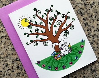 Easter Ostara spring greeting cards / notecards / thank you notes (blank/custom inside) with envelopes