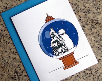 doctor who the snowmen inspired holiday christmas cards / notecards / thank you notes (blank or custom inside) with envelopes - set of 10