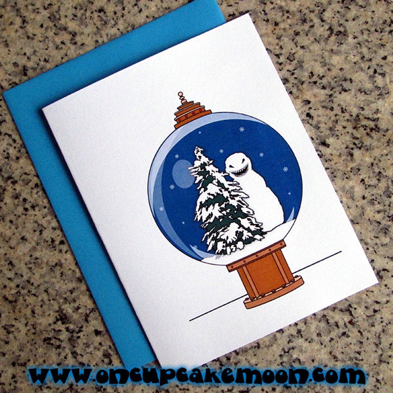 doctor who the snowmen inspired holiday christmas cards / notecards / thank you notes blank or custom inside with envelopes set of 10 image 1