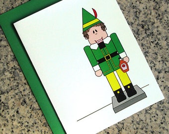 Buddy the Elf Nutcracker with Maple Syrup Christmas Holiday Cards, Notecards, Thank You Notes (Blank or Custom Text) & Envelopes - Set of 10