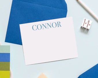 Personalized Stationery Set, Simple Serif Notecards, Custom Thank You Cards