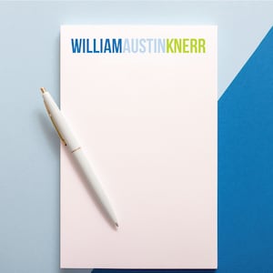 Colorblock personalized notepad, graduation gift notepad, custom notepad, personalized notepad 006NP