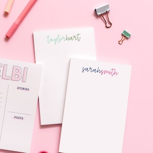 Connecting Script personalized notepad, graduation gift notepad, custom notepad, personalized notepad 010NP