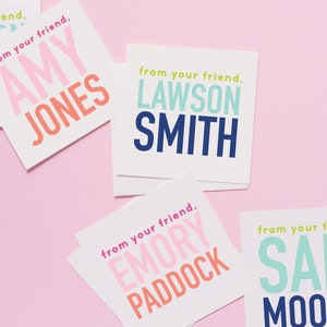 Friend Stickers, Personalized Labels, Custom Stickers, Name Stickers, Water Bottle Sticker, Gift Sticker, Christmas Gift, Stocking Stuffer