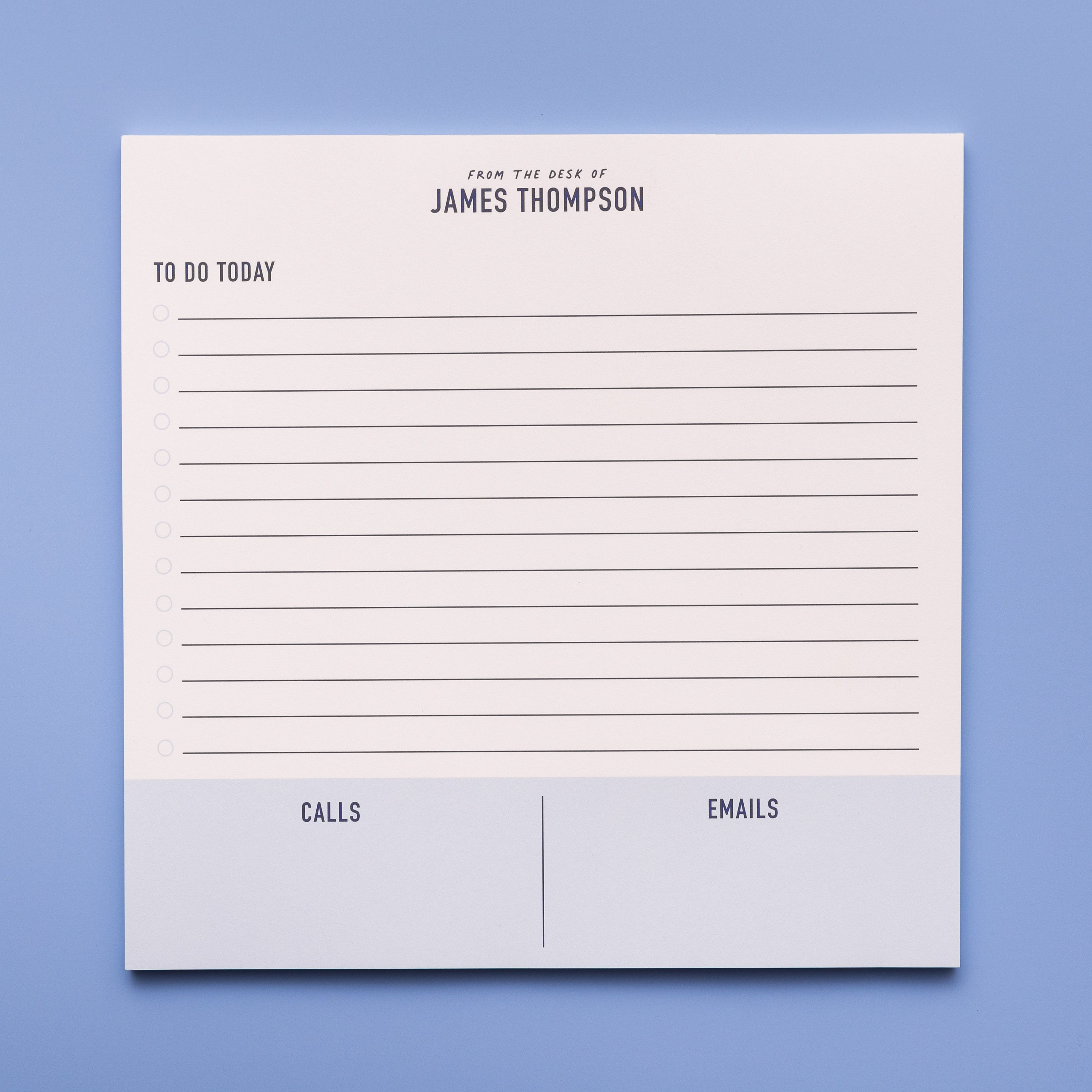 Personalized Large Square Notepad for Men - Elegant Desk Stationery ...