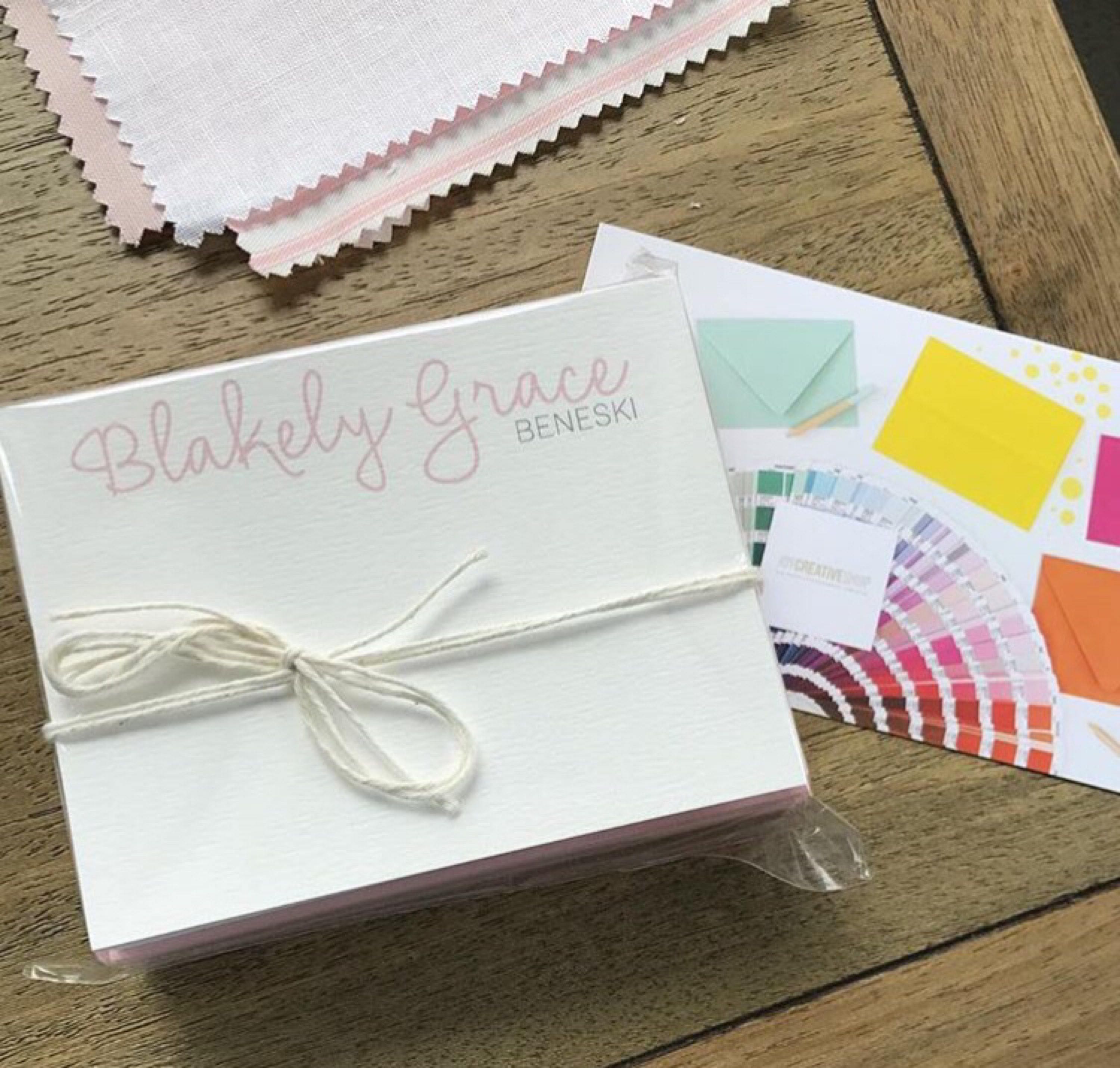 Script Personalized NoteBaby Stationery child custom Etsy