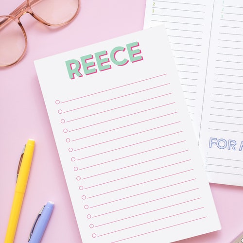 Modern Classics First Name Notepad Custom Notepad Etsy