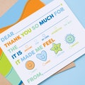 Emotion-Filled Kids Thank You Cards: Fill-in-the-Blank Notes for Birthday Parties & Gratitude Practice, Easy Thank You Cards; Teach Kids