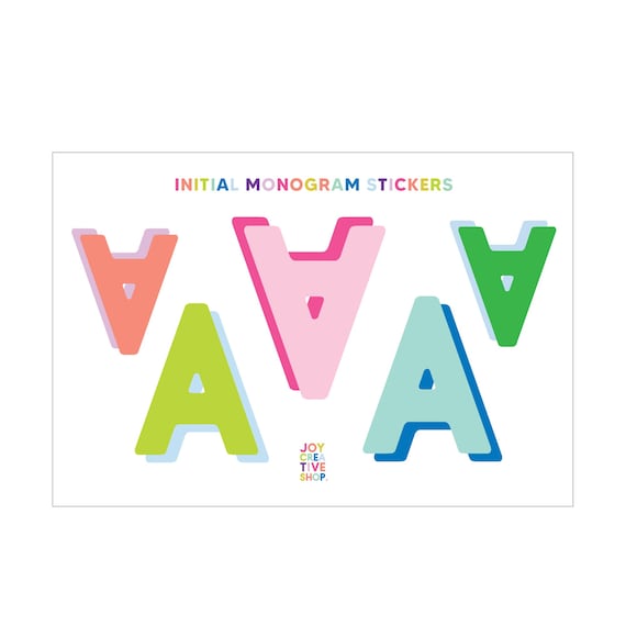 Vinyl Alphabet Stickers - Single Letter Sheets