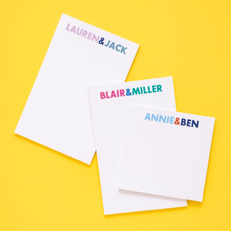 Bloc de notas personalizado para parejas, Bloc de notas personalizado, Artículos de papel personalizados, Bloc de notas para parejas, Bloc de notas para parejas, Regalo personalizado, 001NP imagen 1