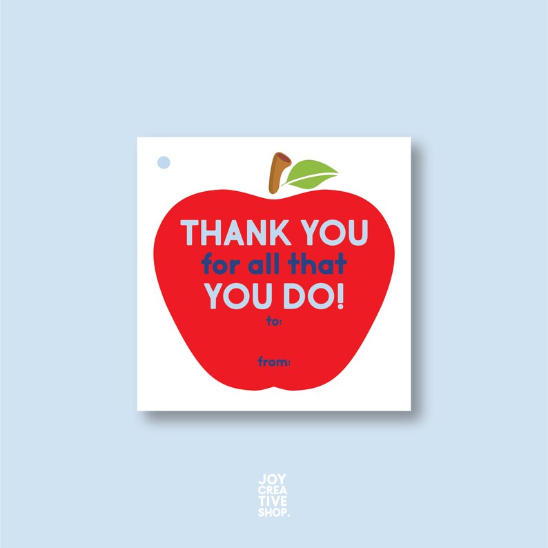 PRINTABLE Teacher Appreciation Gift Tags Teacher Gift Tag to Etsy