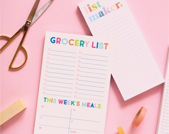 Meal Planning Notepad, Grocery List Notepad, Meal Prep, Healthy meal planner, meal prep, Teacher gift, food planner, Shopping list, 002NP