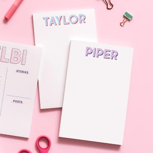 Modern Classics First Name Notepad