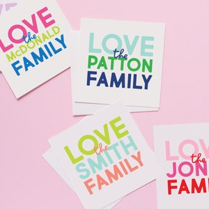 Stickers famille, Étiquettes cadeaux famille, Sticker personnalisé, Stickers personnalisés, Stickers noms, Papeterie famille, Stickers famille 008S image 1