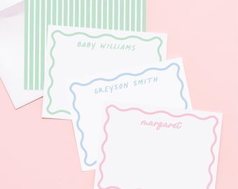 Oh Baby! Personalized Wavy Stationery