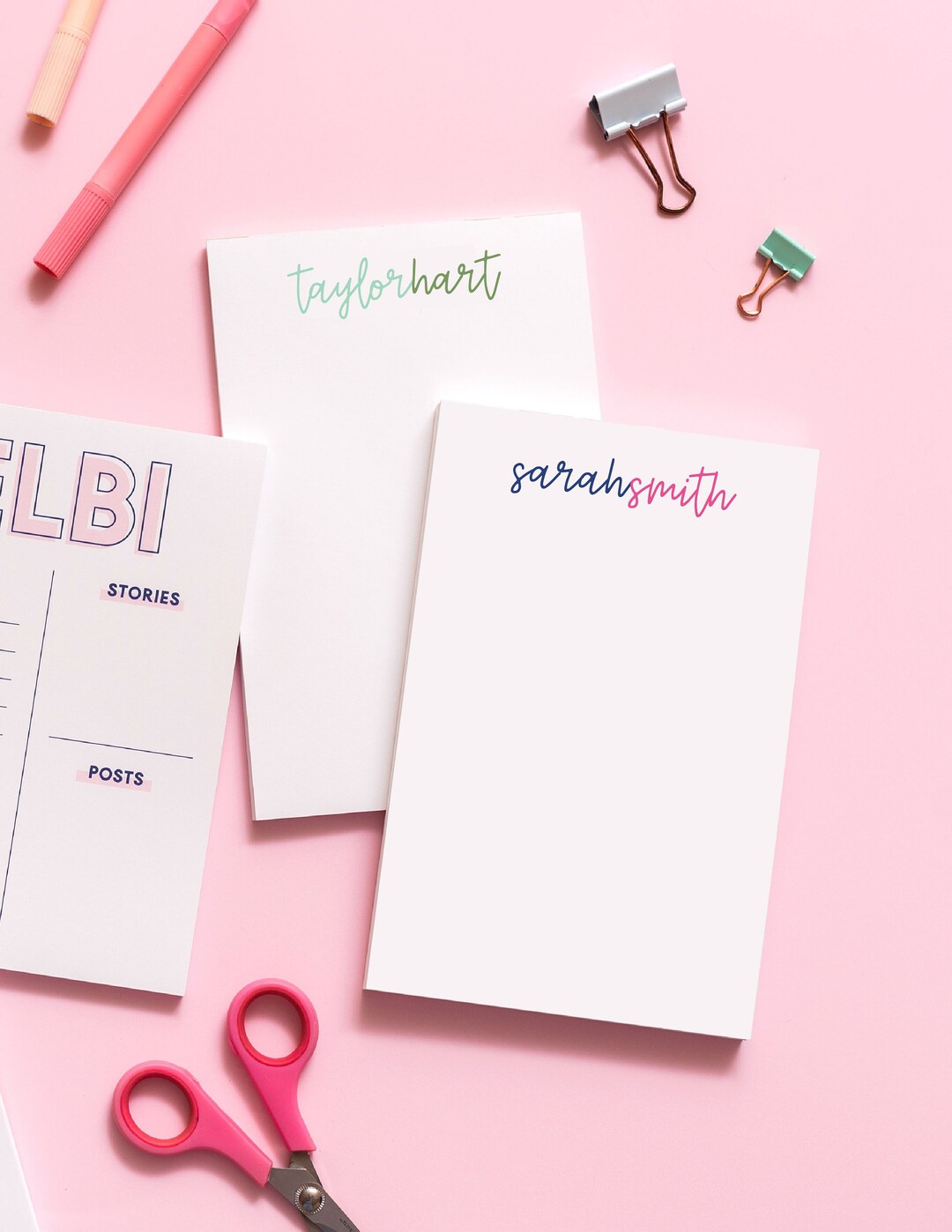 Connecting Script Personalized Notepad, Graduation Gift Notepad, Custom ...