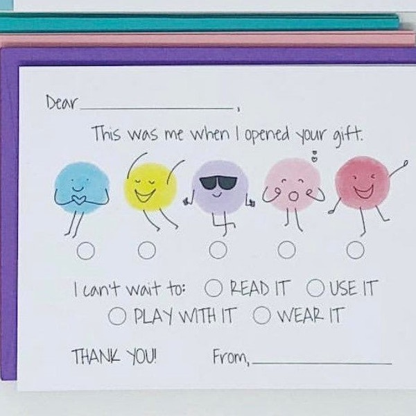 Kid Who Can Fill In Thank You Notes, Kids Thank You Notes, Fill In Birthday Thank Yous, Girl Thank You Notes, Boy Fill In Thank You Notes!