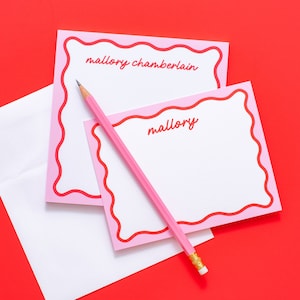Wavy Collection Personalized Notepad & Stationery Bundle