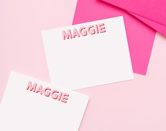 Personalized Modern Classic Stationery: Custom Thank You Notes, Wedding & Hostess Gift, Anniversary Cards, Housewarming