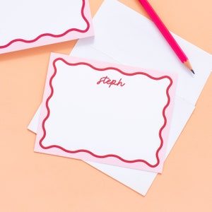 Wavy Collection Personalized Stationery