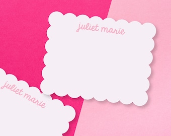 Scalloped Stationery, Personalized Thank You Cards, Hostess Gift