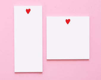Heart Notepad Set, Valentine's Notepads, Teacher Appreciation Gifts, Kids Notepad, Valentine's Teacher Gift, Heart Notepads