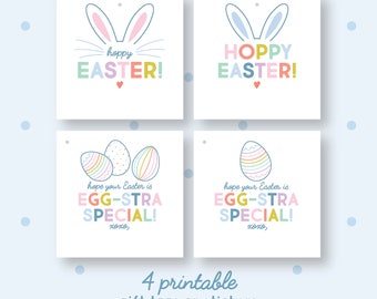 FILL IN PRINTABLE Easter Gift Tags or Stickers, Easter Gift, Easter sticker or tag, Printable Easter Tag or Sticker for gifting