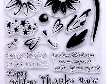 SAY It WITH WORDS clear acrylic stamp set - Free Shipping