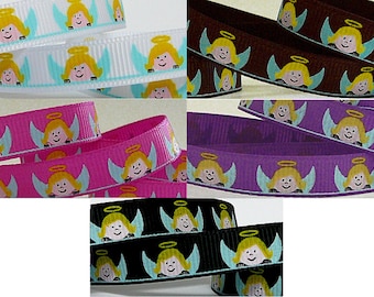 5 Yards ANGEL 3/8 Grosgrain Ribbon - your color choice