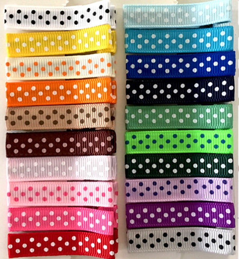 20 Swiss Dot Alligator Hair Clips with No Slip Grip image 1